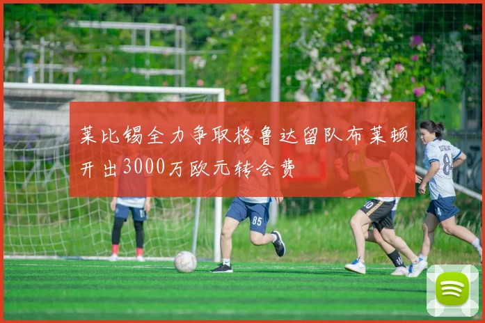 莱比锡全力争取格鲁达留队布莱顿开出3000万欧元转会费